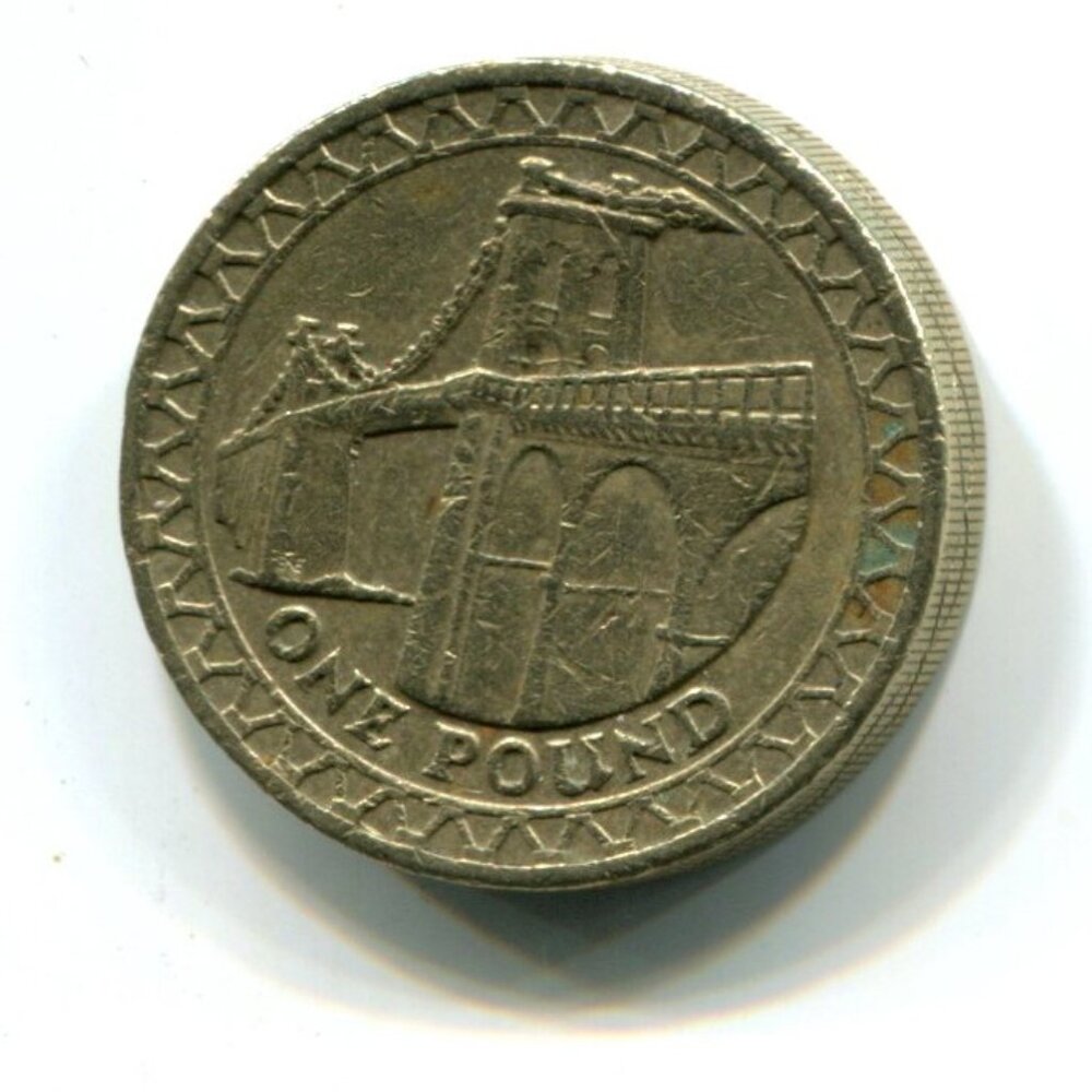 2005 Great Britain Menai Bridge Commemorative One Pound Coin (b510-4)